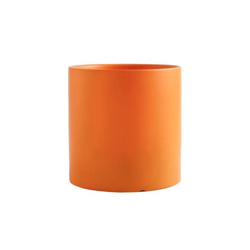 vase cylindrique orange