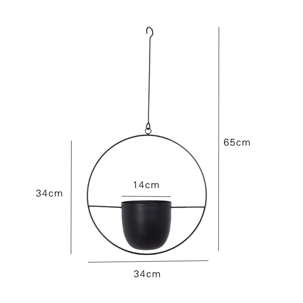 pot de fleur suspendu noir